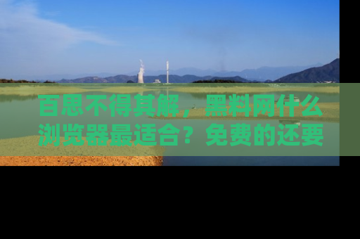 百思不得其解，黑料网什么浏览器最适合？免费的还要能吃瓜太难了！
