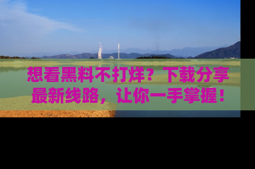 想看黑料不打烊?下载分享最新线路,让你一手掌握!