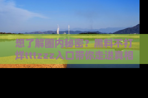 想了解圈内秘密?黑料不打烊tttzzz入口带你走进真相世界,赶紧浏览网址!