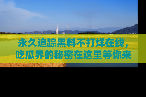 永久追踪黑料不打烊在线，吃瓜界的秘密在这里等你来发现！
